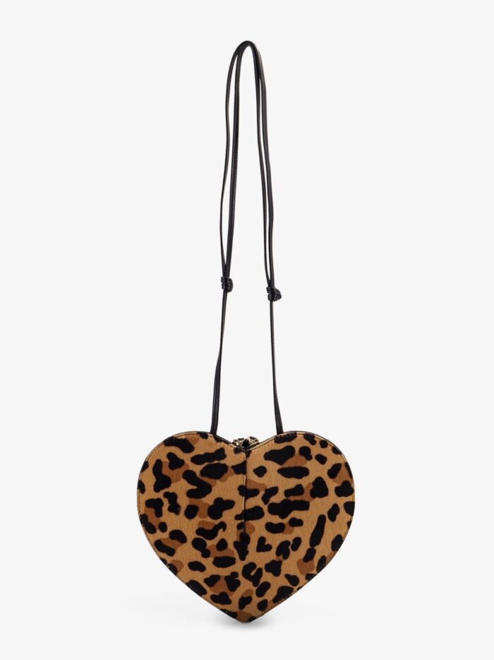 ALAIA Le Coeur Leopard Haircalf Shoulder Bag