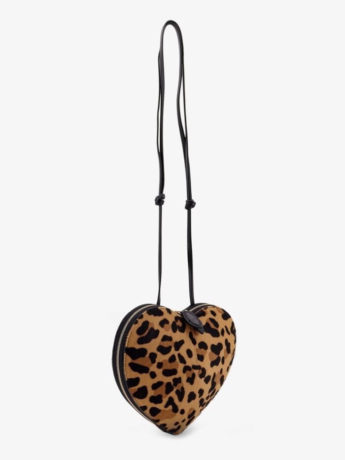 ALAIA Le Coeur Leopard Haircalf Shoulder Bag