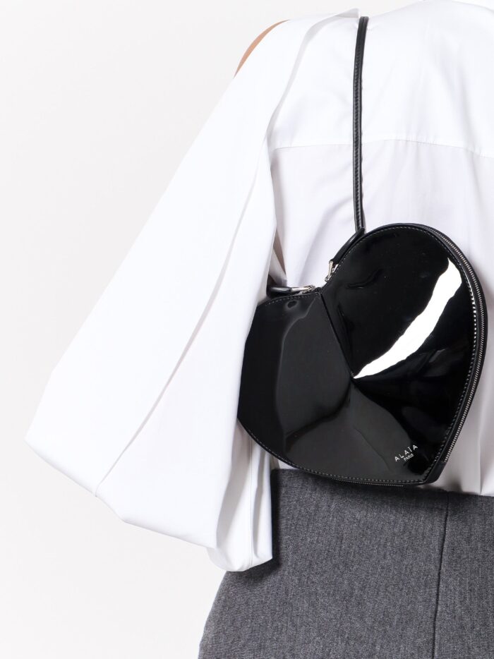 ALAIA Le Coeur Patent Leather Shoulder Bag