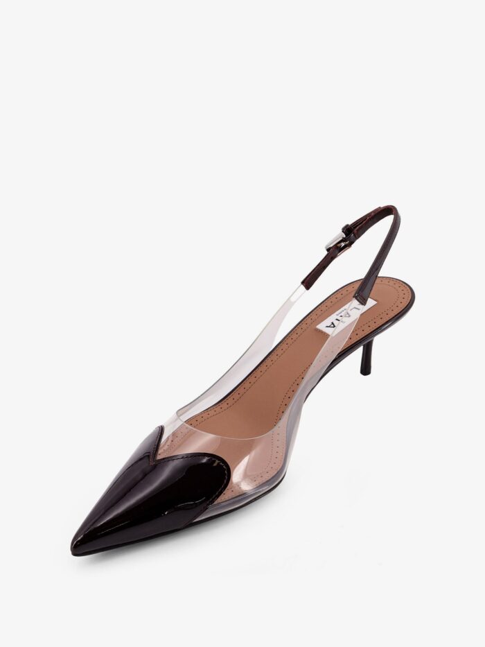 ALAIA Le Coeur PVC And Leather Pumps