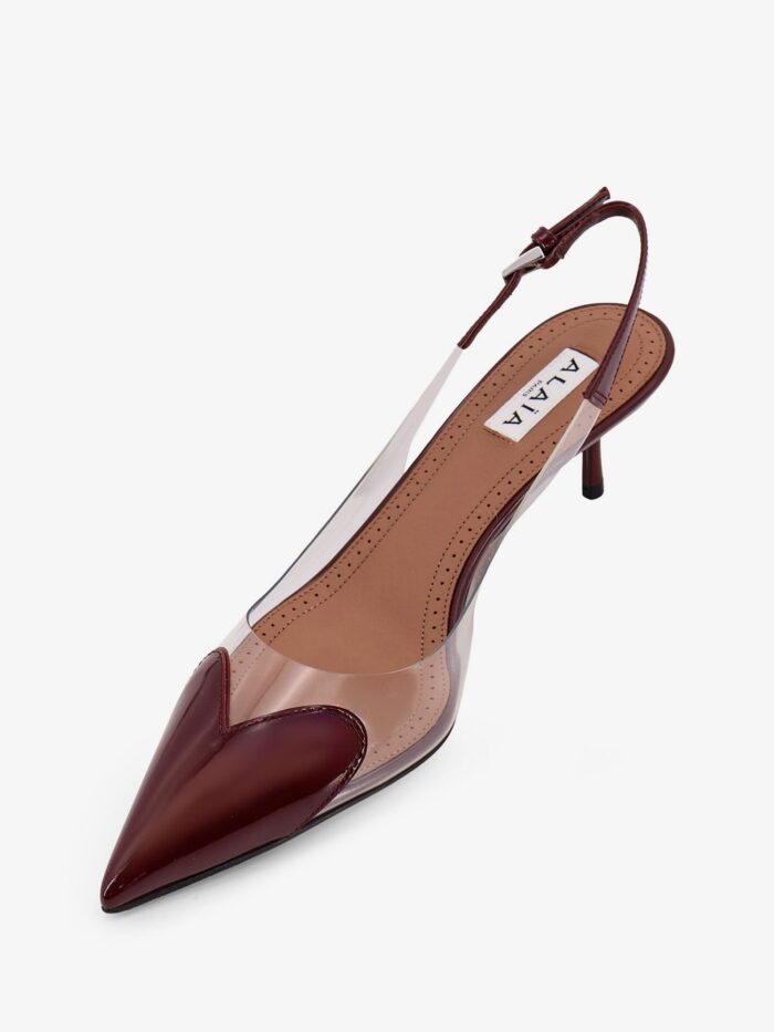 ALAIA Le Coeur PVC And Leather Slingback Décolleté