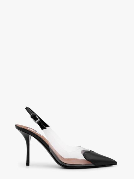 ALAIA Le Coeur PVC And Leather Slingback Décolleté