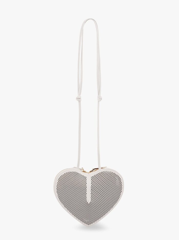 ALAIA Le Coeur Shoulder Bag In Leather With Fishnet Motif