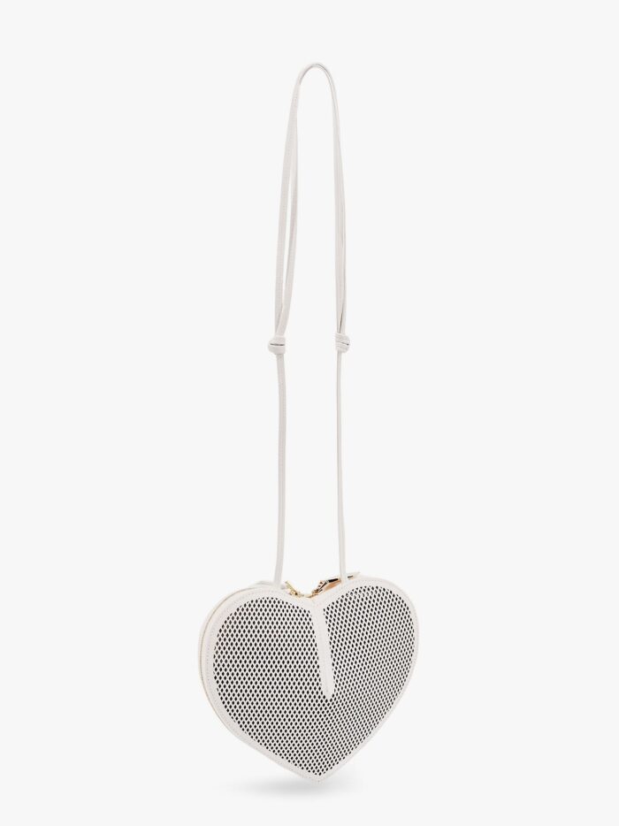 ALAIA Le Coeur Shoulder Bag In Leather With Fishnet Motif