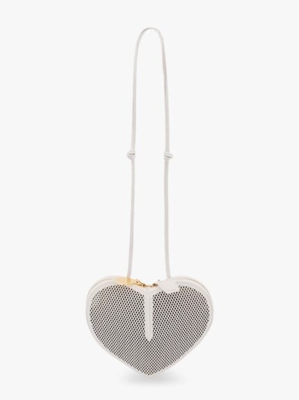 ALAIA Le Coeur Shoulder Bag In Leather With Fishnet Motif