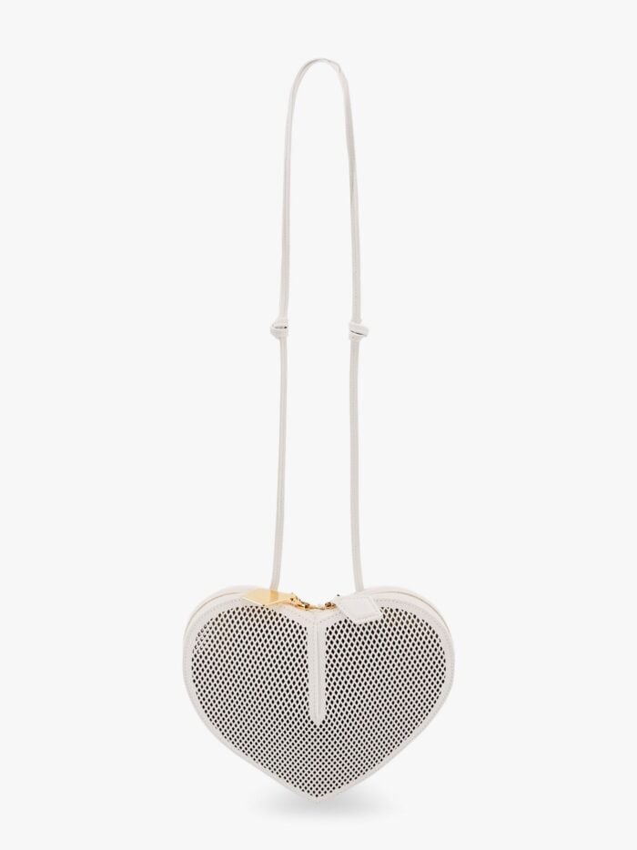ALAIA Le Coeur Shoulder Bag In Leather With Fishnet Motif