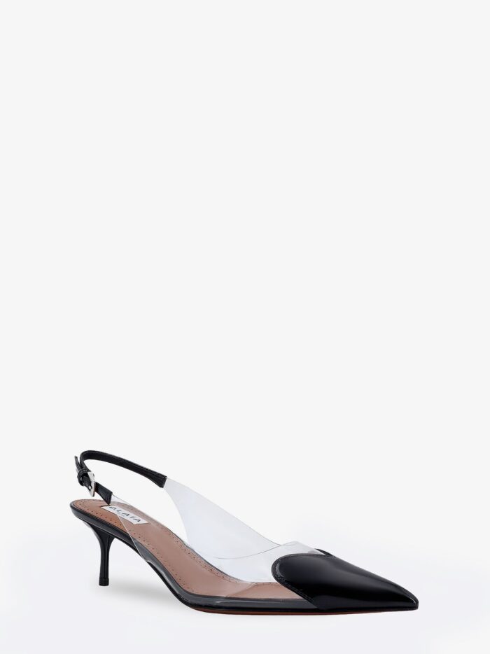 ALAIA Le Coeur Slingback PVC And Leather Pumps