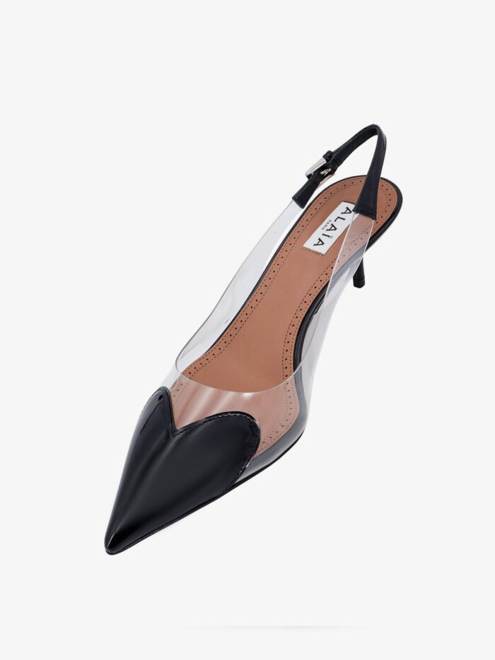 ALAIA Le Coeur Slingback PVC And Leather Pumps
