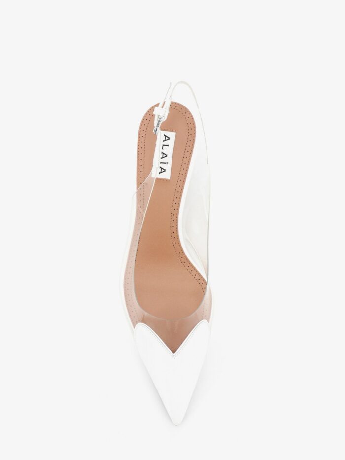ALAIA Le Coeur Slingback PVC And Leather Pumps