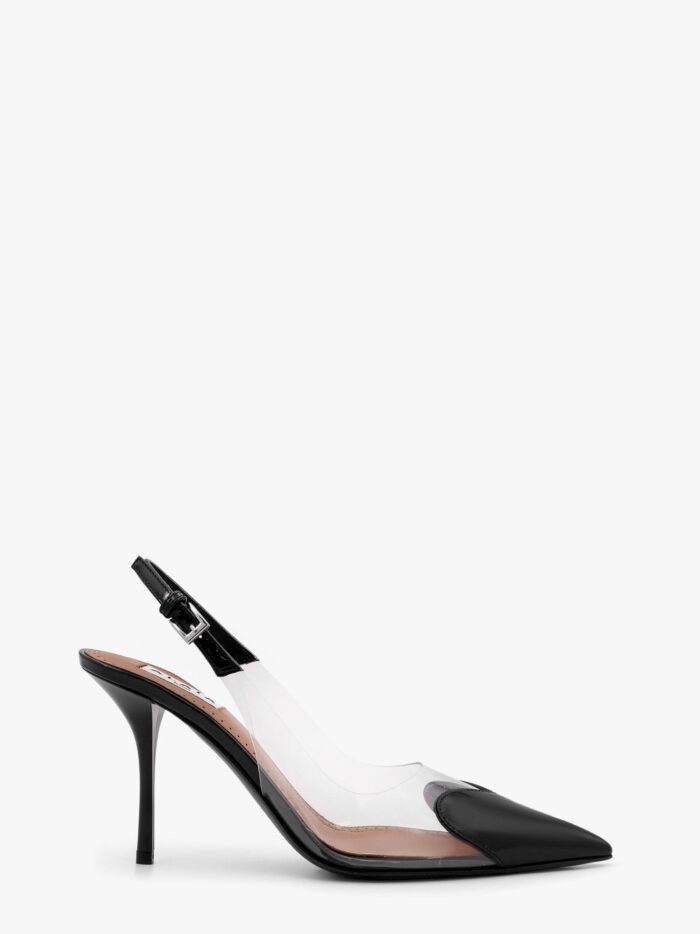 alaia le coeur slingback pvc and leather pumps ALAIA Le Coeur Slingback PVC And Leather Pumps