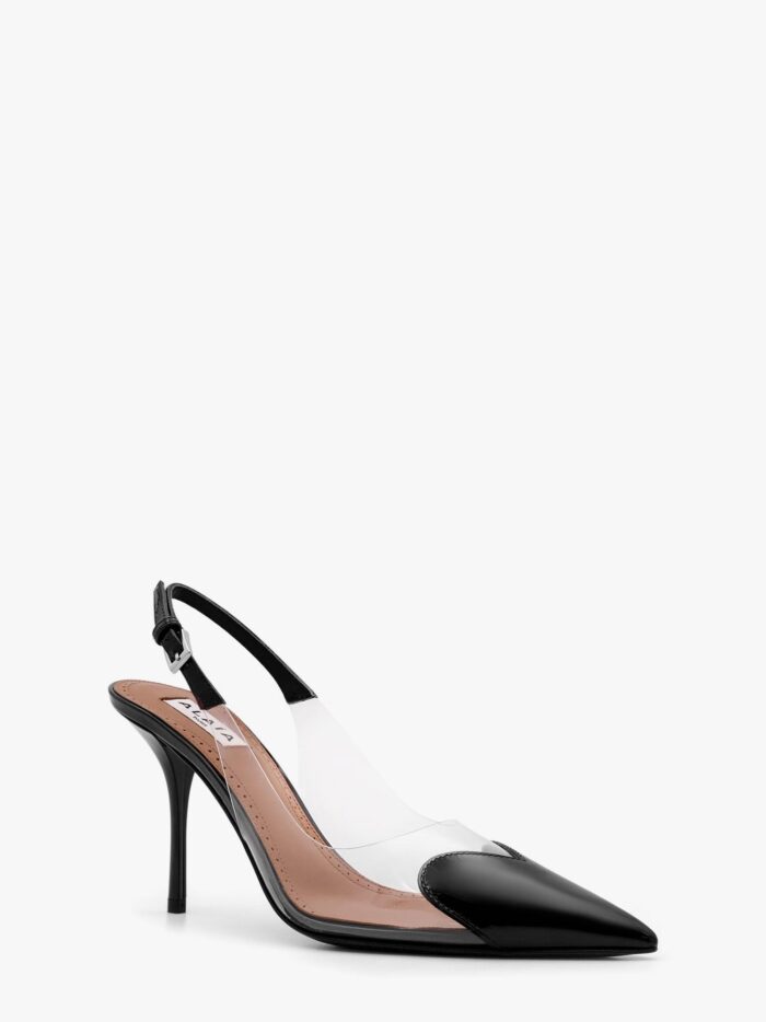 ALAIA Le Coeur Slingback PVC And Leather Pumps