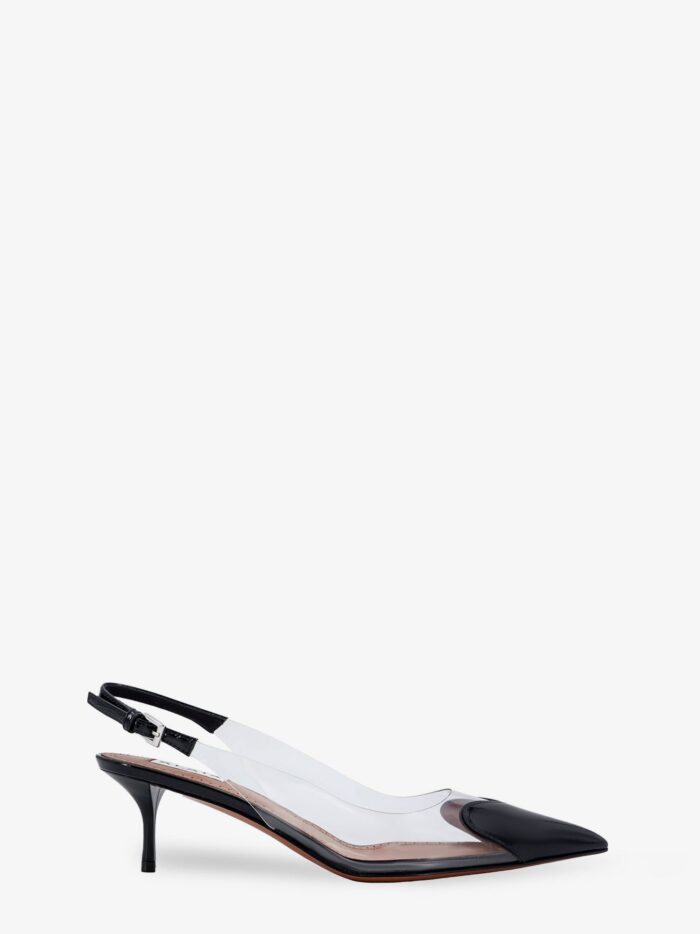 alaia le coeur slingback pvc and leather pumps ALAIA Le Coeur Slingback PVC And Leather Pumps