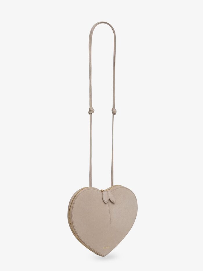 ALAIA Le Coeur Suede And Leather Crossbody Bag