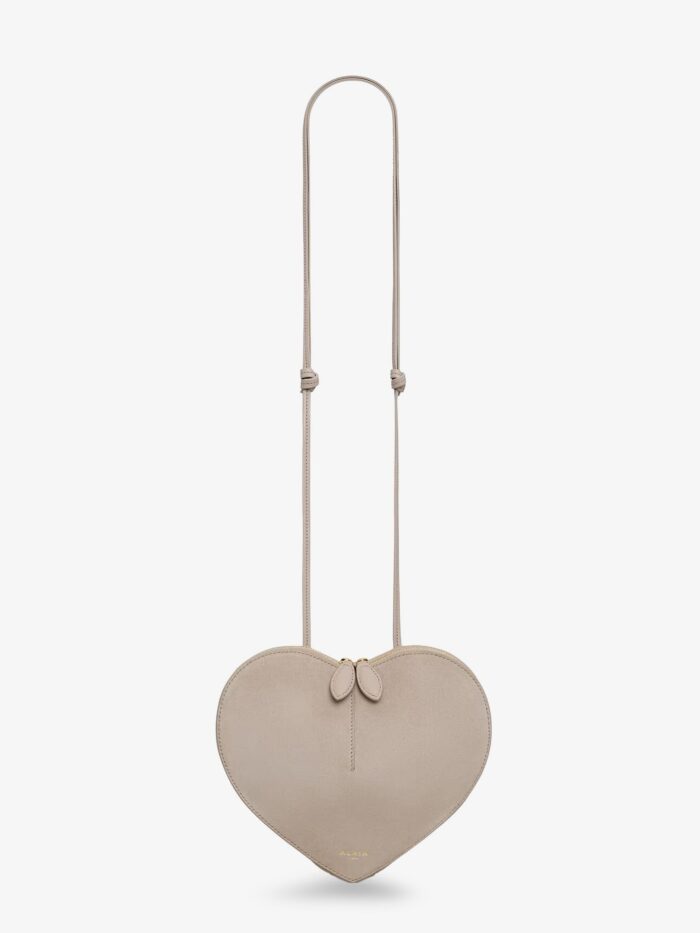 ALAIA Le Coeur Suede And Leather Crossbody Bag
