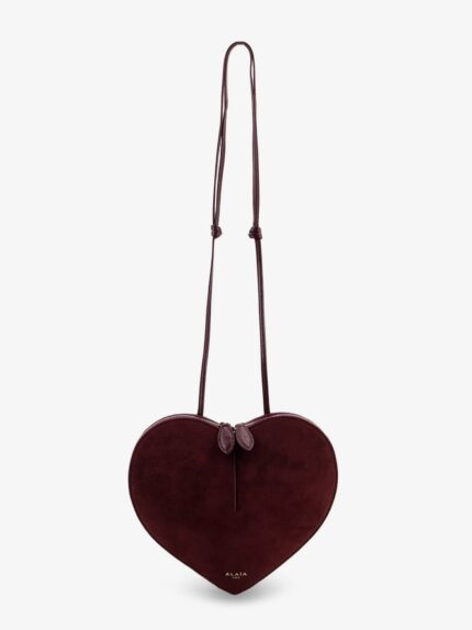 ALAIA Le Coeur Suede And Leather Shoulder Bag