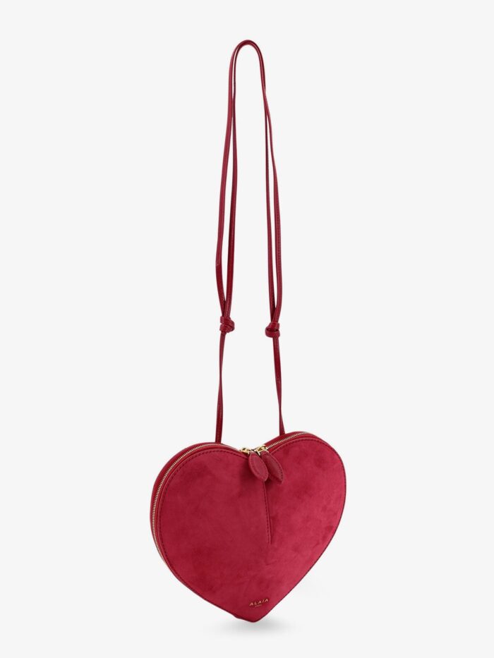ALAIA Le Coeur Suede Crossbody Bag