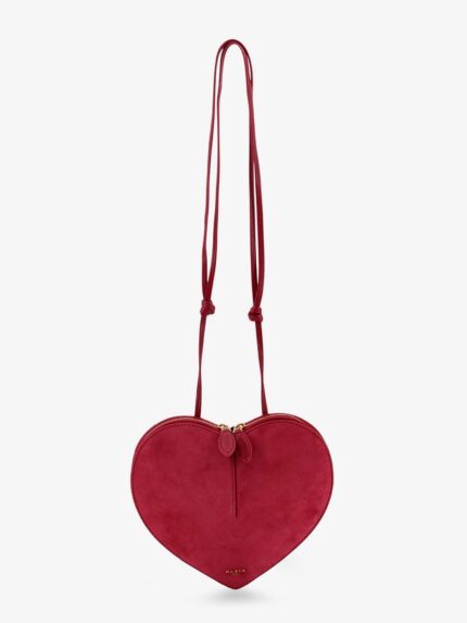ALAIA Le Coeur Suede Crossbody Bag