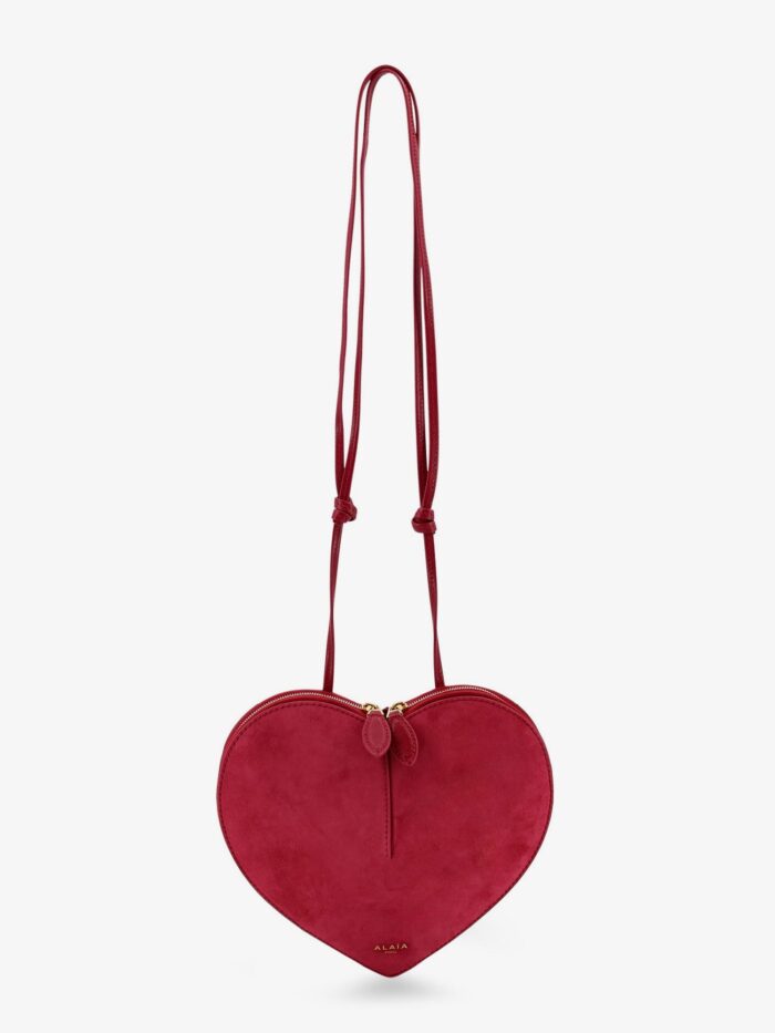ALAIA Le Coeur Suede Crossbody Bag