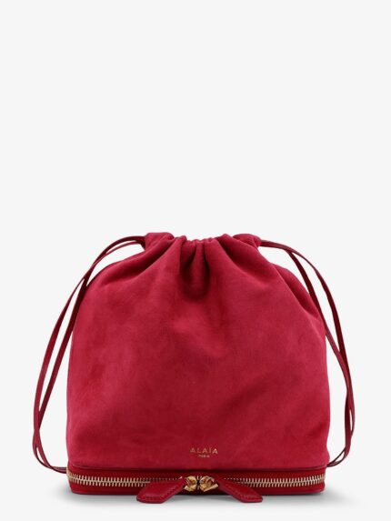 ALAIA Le Pochon Suede Crossbody Bag