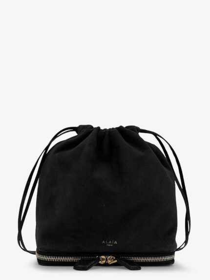 ALAIA Le Pochon Suede Shoulder Bag