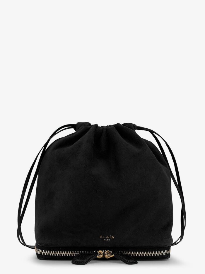 alaia le pochon suede shoulder bag ALAIA Le Pochon Suede Shoulder Bag