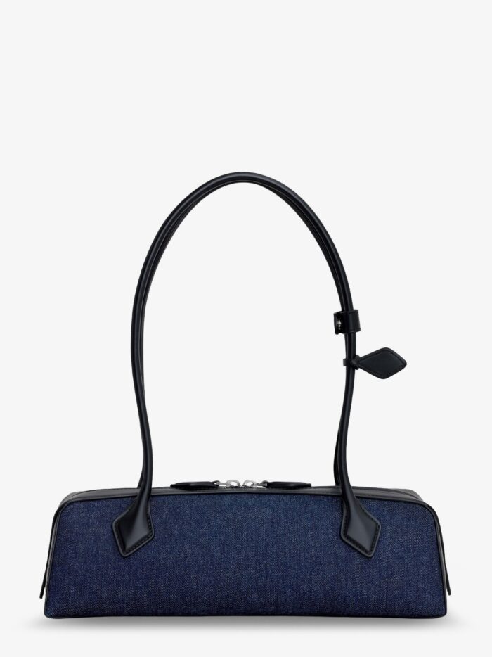 alaia le teckel denim shoulder bag ALAIA Le Teckel Denim Shoulder Bag
