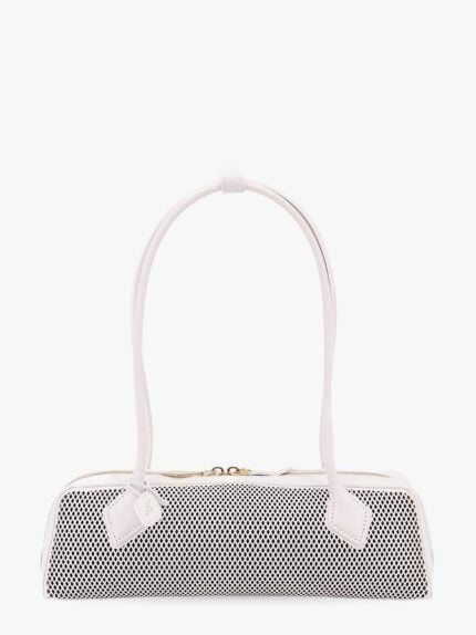 ALAIA Le Teckel Medium Leather Shoulder Bag With Fishnet Motif