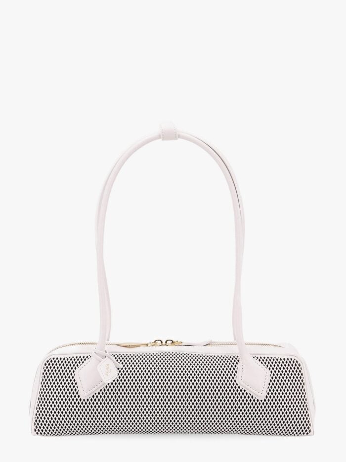 ALAIA Le Teckel Medium Leather Shoulder Bag With Fishnet Motif