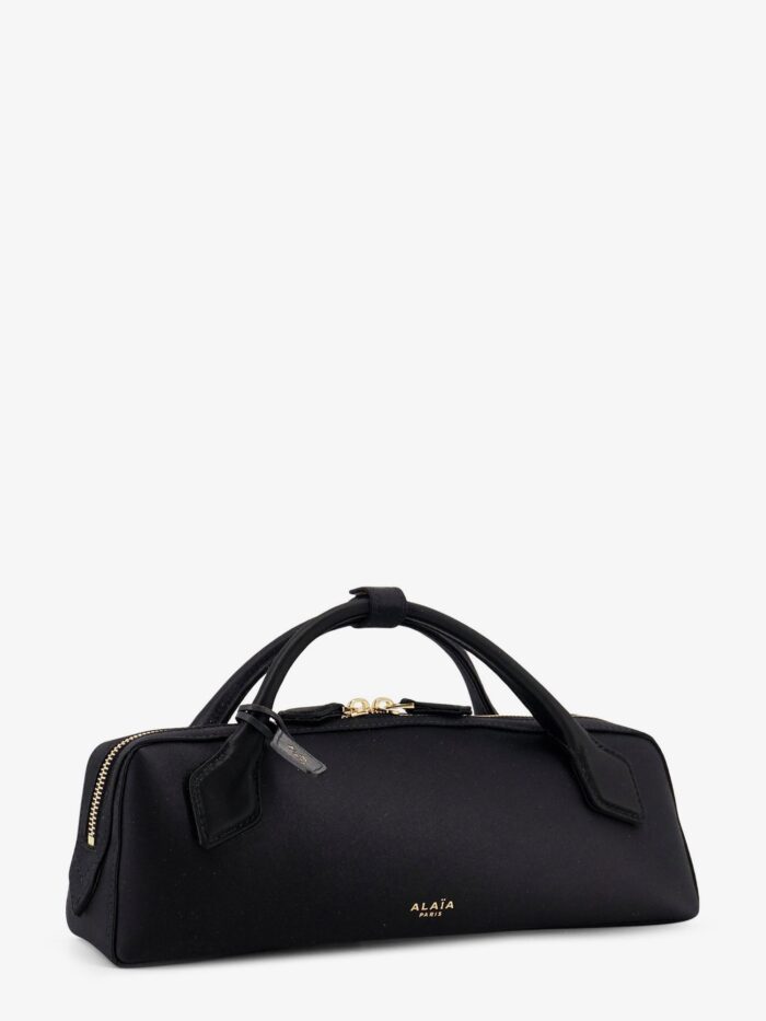 ALAIA Le Teckel Satin Handbag With Logo On The Front
