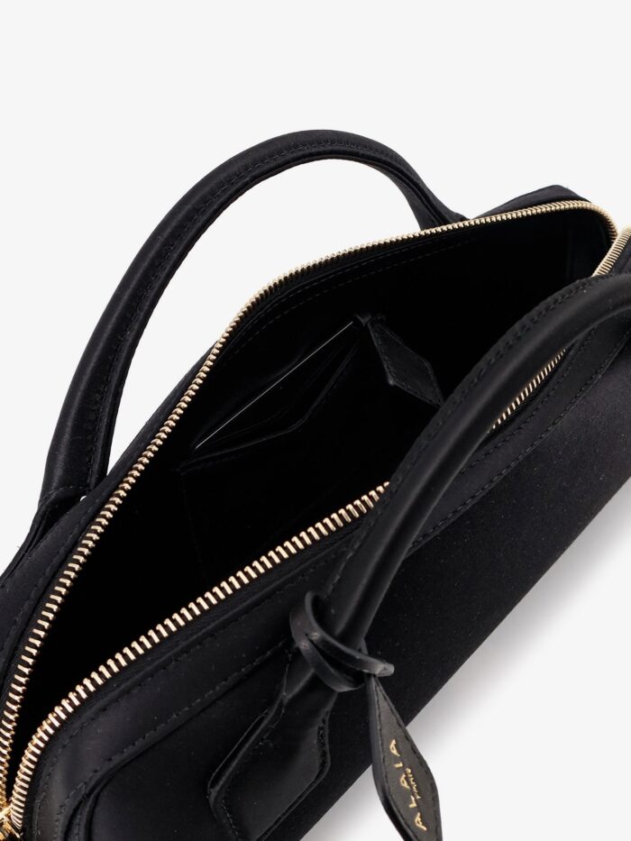 ALAIA Le Teckel Satin Handbag With Logo On The Front