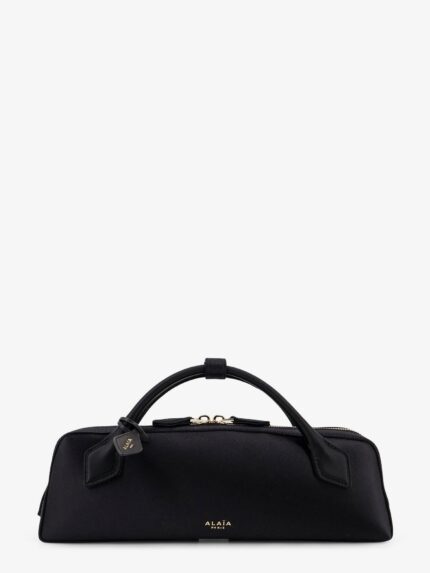 ALAIA Le Teckel Satin Handbag With Logo On The Front
