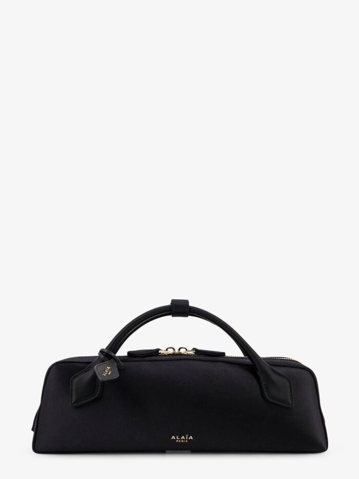 ALAIA Le Teckel Satin Handbag With Logo On The Front