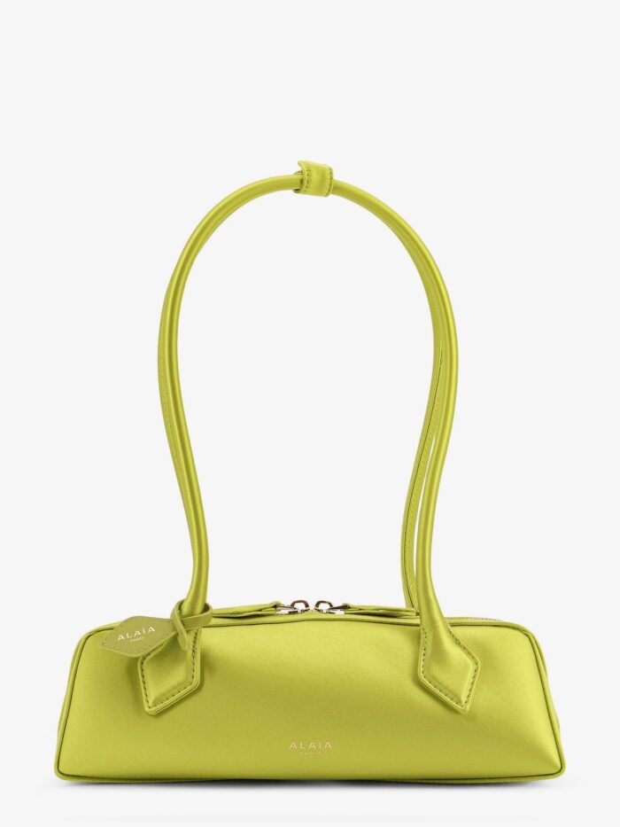 ALAIA Le Teckel Satin Shoulder Bag With Front Logo