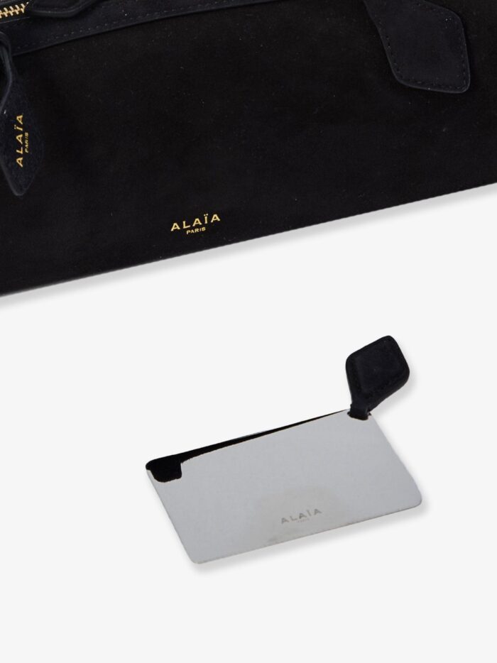 ALAIA Le Teckel Small Suede Shoulder Bag