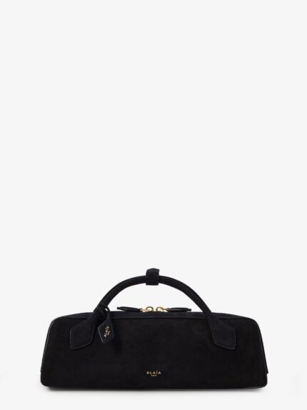 ALAIA Le Teckel Small Suede Shoulder Bag