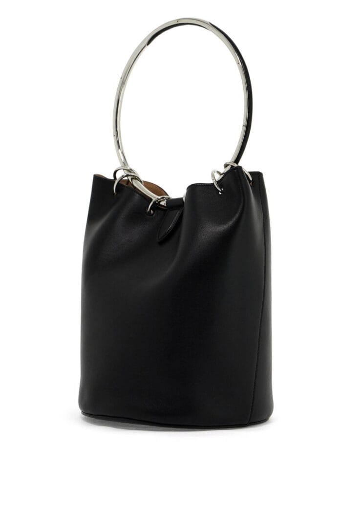 ALAIA Leather Ring Bucket Bag With Lar Design