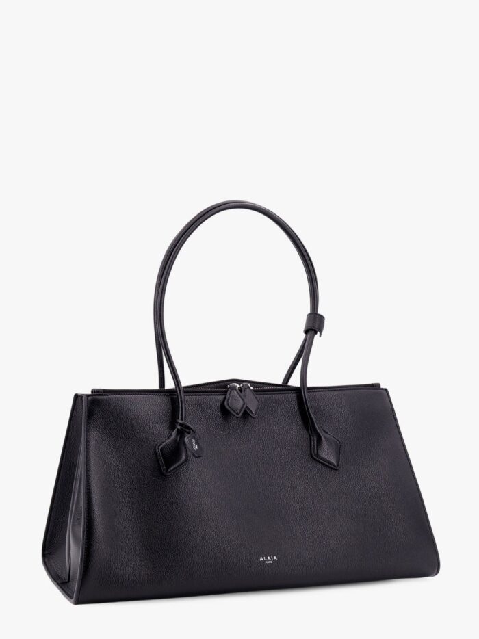 ALAIA Leather Shoulder Bag With Frontal Logo Print