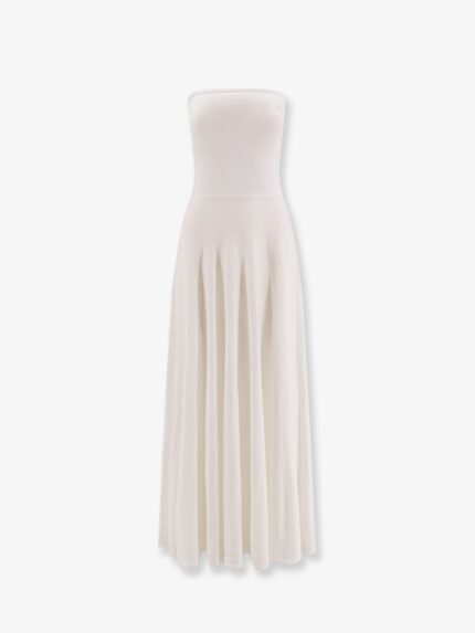 ALAIA Linen Blend Maxi Dress