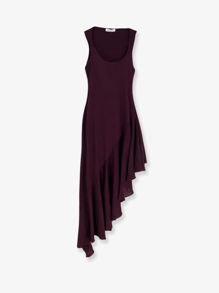 ALAIA Long Asymmetrical Viscose Dress