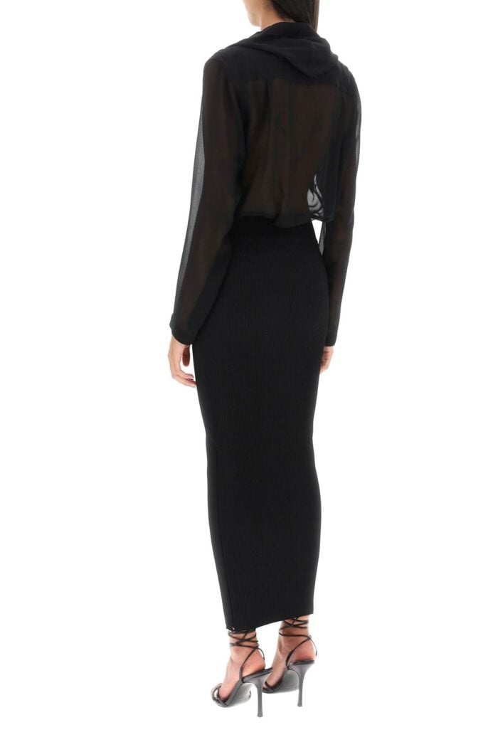 ALAIA Long Silk Dress