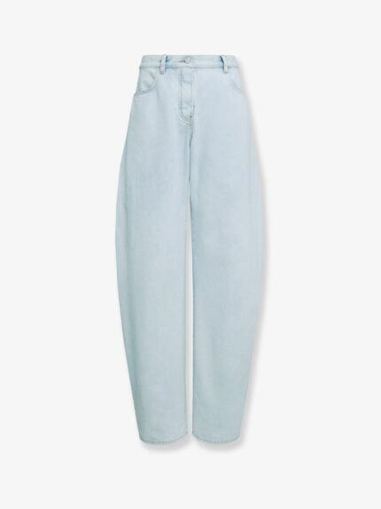 ALAIA Low Round Ice Denim Jeans