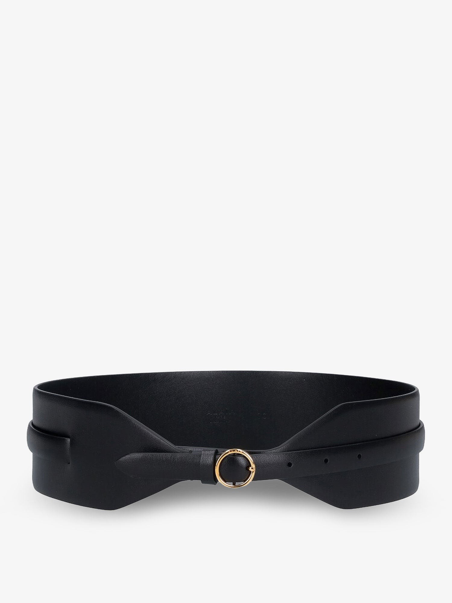 ALAIA Maxi Leather Belt With Metal Buckle