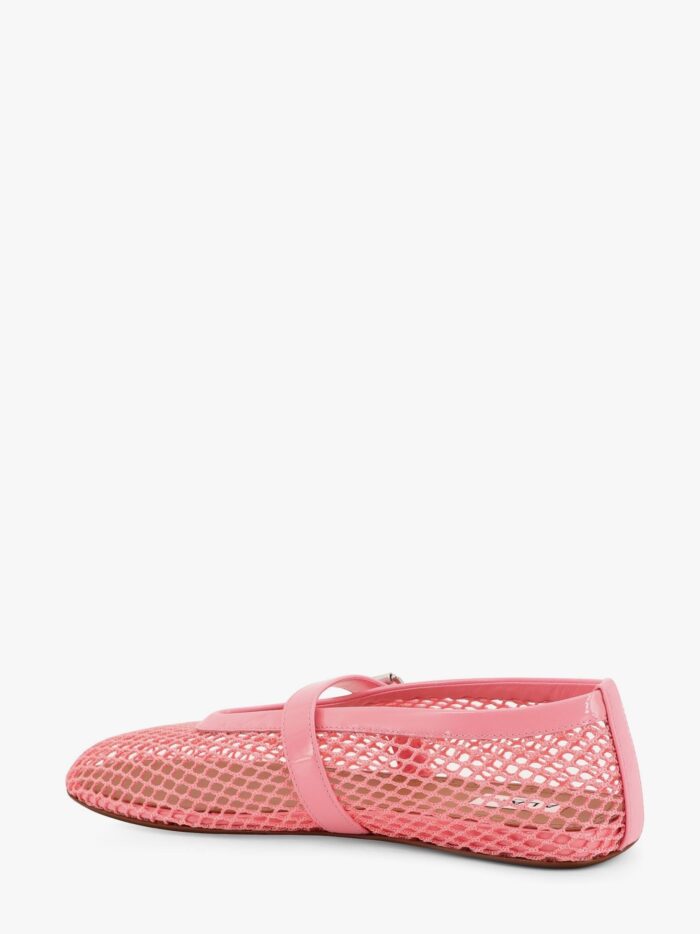 ALAIA Mesh Ballerinas With Patent Leather Inserts