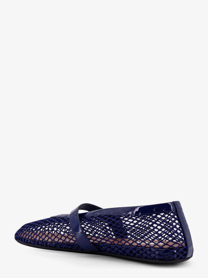 alaia mesh ballet flats with patent leather profile ALAIA Mesh Ballet Flats With Patent Leather Profile