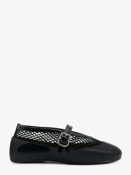 ALAIA Mesh Rubber Flat Ballerinas