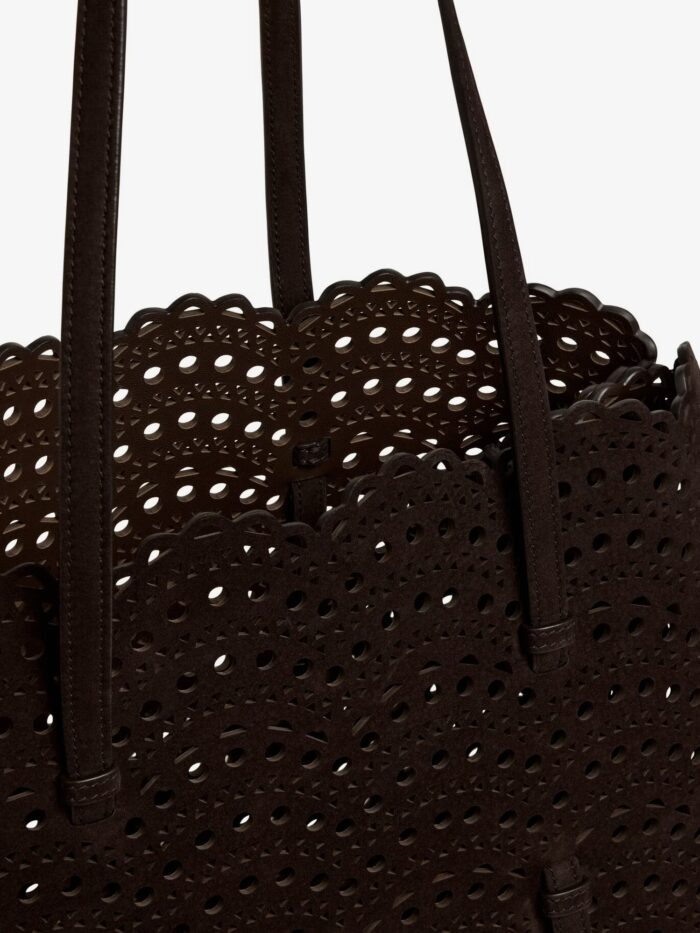 ALAIA Mina 37 Leather With Vienne Motif Shoulder Bag