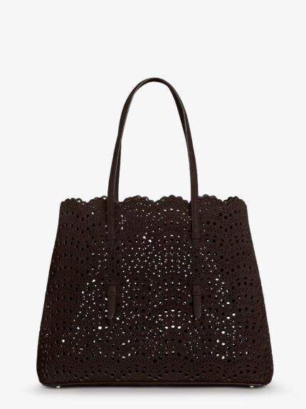 ALAIA Mina 37 Leather With Vienne Motif Shoulder Bag