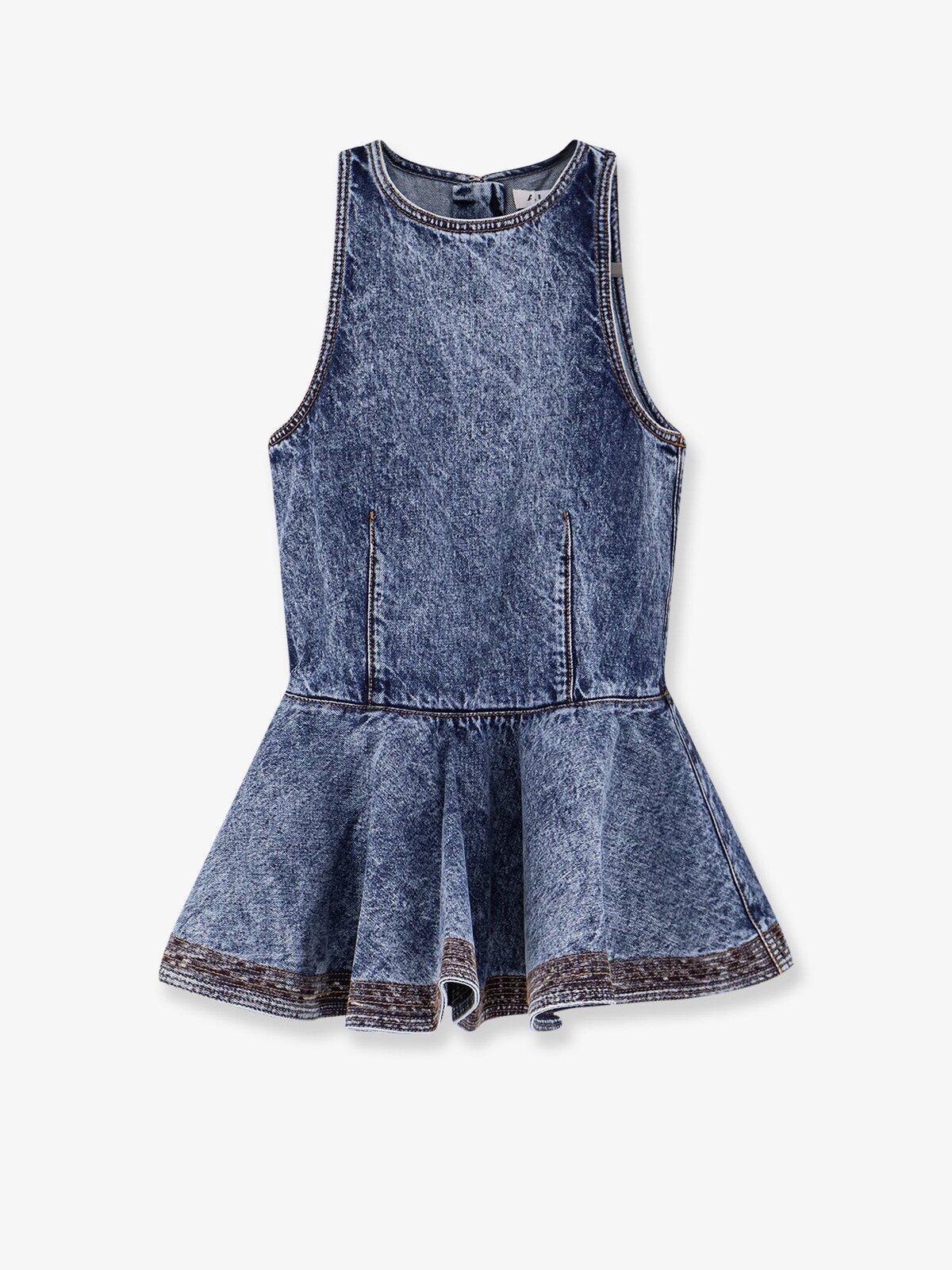 ALAIA Peplum Denim Top