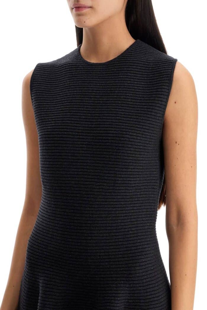 ALAIA 'ribbed Knit Skater Dress With