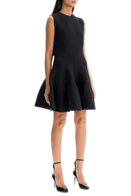 ALAIA 'ribbed Knit Skater Dress With